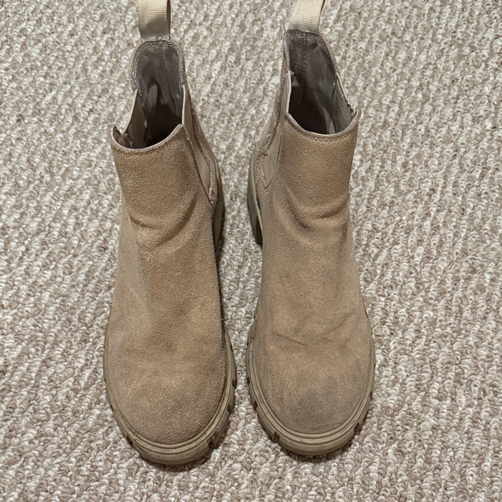 Steve Madden Beige Ankle Booties